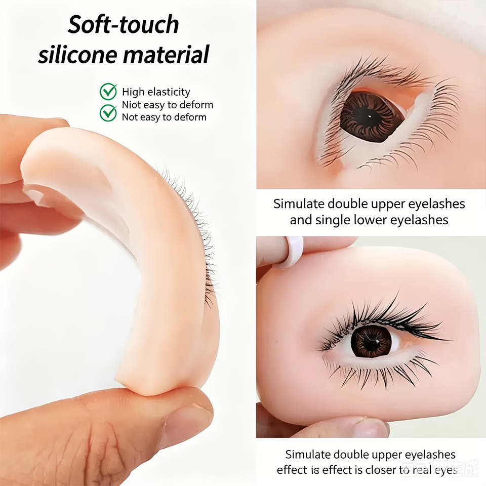 Eyelash Extension Doll Eye - Многоразовая силиконовая модель головы манекена с