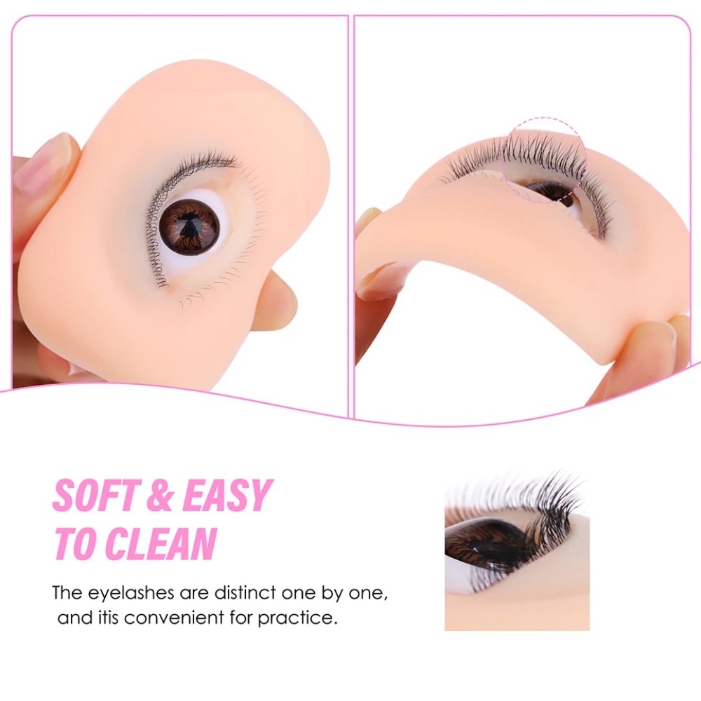 Eyelash Extension Doll Eye - Трехслойная многоразовая силиконовая модель головы-манекена для