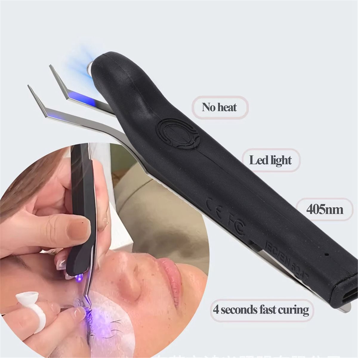Eyelash Extension Uv - Удобные УФ-пинцеты с функцией подзарядки для