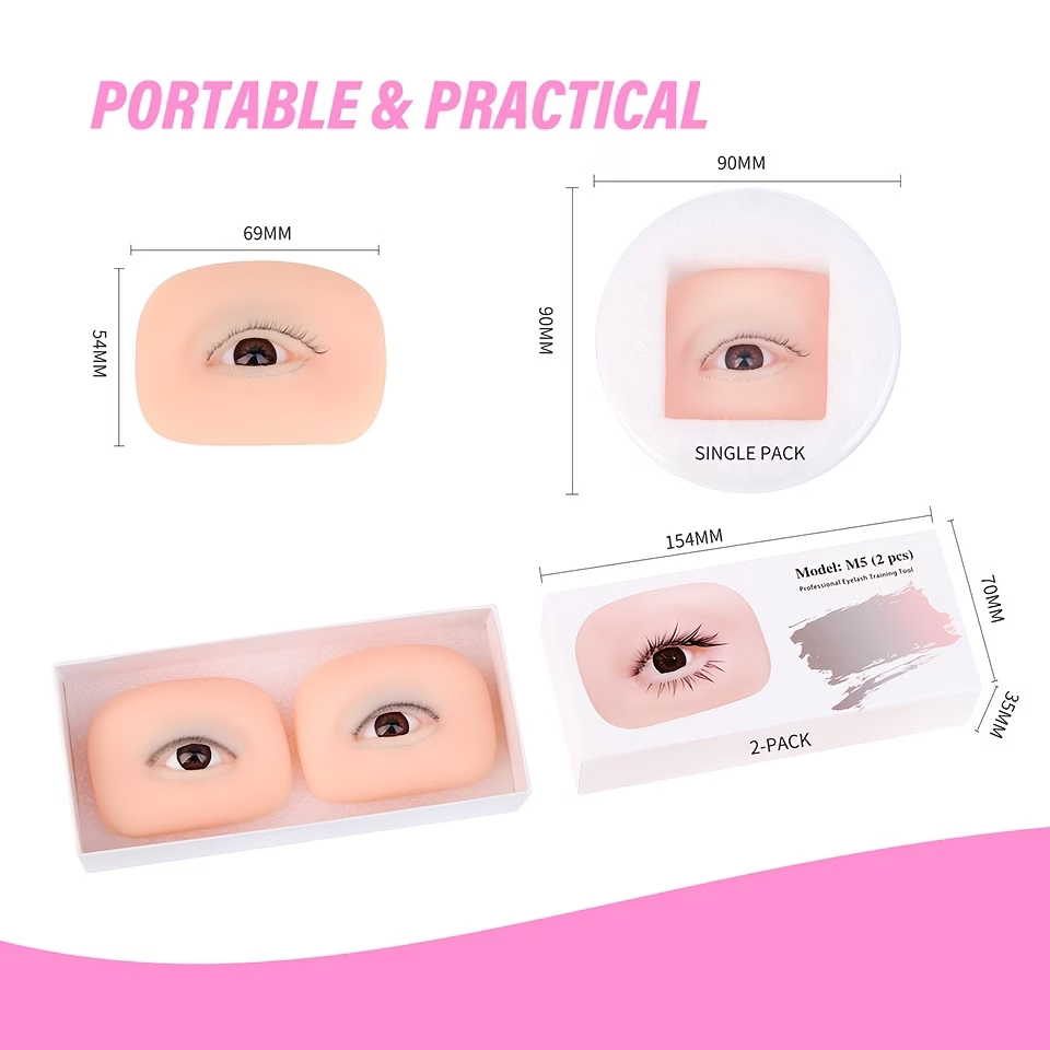 Многоразовая силиконовая модел – обзор и цена Eyelash Extension Doll Eye