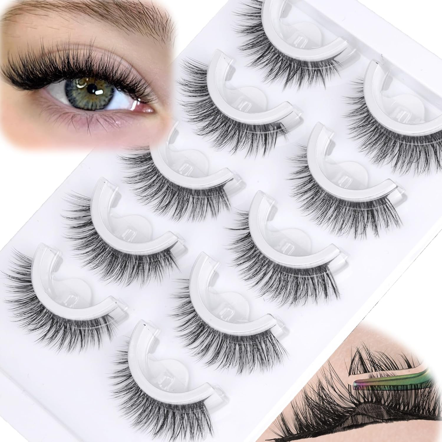 5 пар предварительно склеенных – обзор и цена Eyelash Extension Japanese