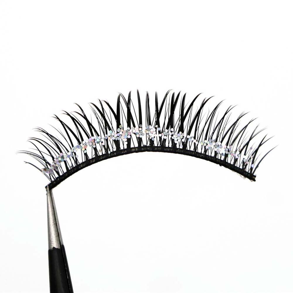 Накладные ресницы с блестками  – обзор и цена Eyelash Extension For Big Eyes